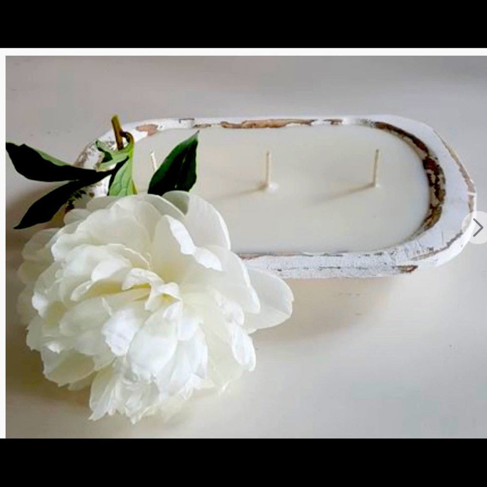 White Dough Bowl Candle